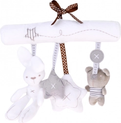 Blød hængelegetøj til barnevogn og tremmeseng med lyde og melodi