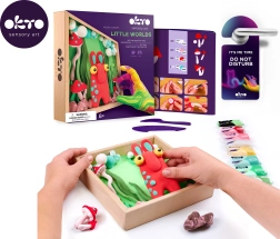 Okto modellering – lille verden i ramme nisse 21 × 21 cm