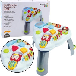 Interaktivt trekantet læringsbord med telefon, lys og lyde