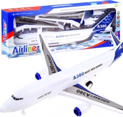 Stort passagerfly med drift, lys og lyde