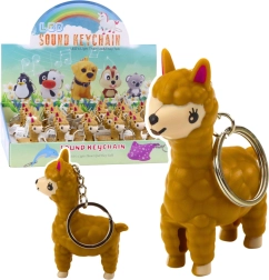 Nøglering med lama, LED-lygte og lyd