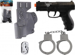 Militærsæt af plastpistoler på svinghjul med tilbehør