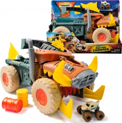 Monster Jam Mini Jams Megalodon Mad Hog Chomper sæt med stort og lille bil 1:87