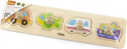 træindsætningspuslespil transportmidler til de mindste VIGA