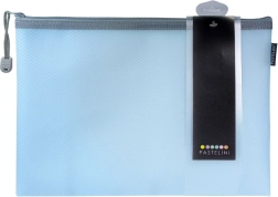 Kuvert med lynlås A4 Pastelini blå