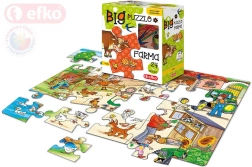 Efko baby-puslespil big farm – store brikker 24 brikker