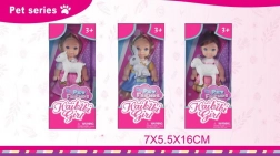Dukke med kæledyr 11,5 cm