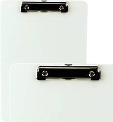 Hvid clipboard-skriveunderlag med lineal A4