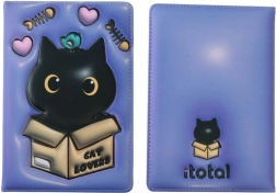 Notes A5 lilla i hårde omslag med skumovertræk