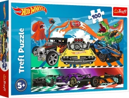 Puslespil 100 brikker HOT WHEELS – racerbiler