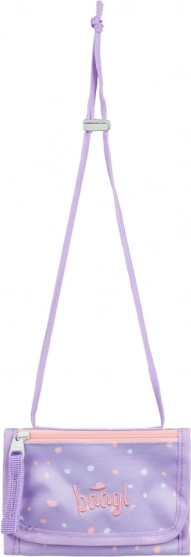 Baagl pung til halsen Mazlíčci – lilla tekstilpung med snor