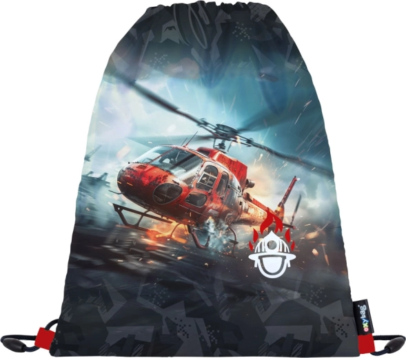 Praktisk pose med brandmandsmotiv