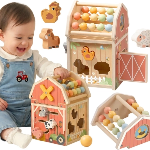 Træaktivitetshus TOOKY TOY Montessori