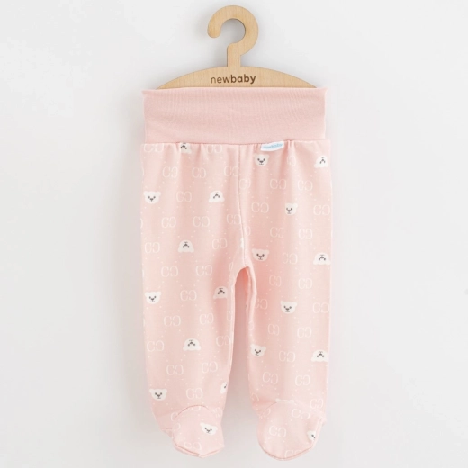 Klassiske babyhalvheldragter New Baby Classic II med bamse, hvid, str. 80