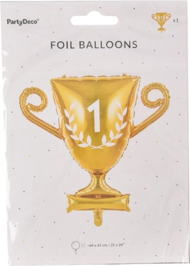 Folieballon formet som en gylden pokal
