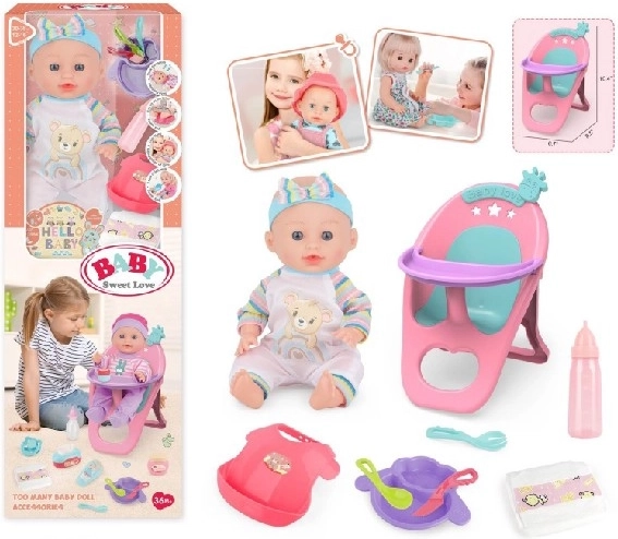 Baby Sweet Love babydukke med fodersæt