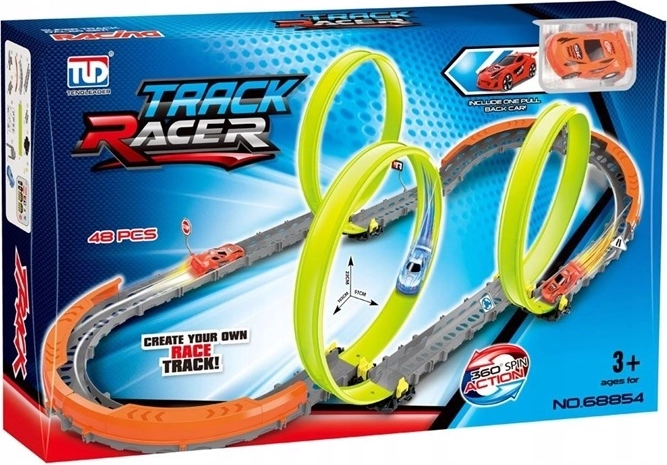 Track Racer racerbane med tredobbelte loops (48 dele)