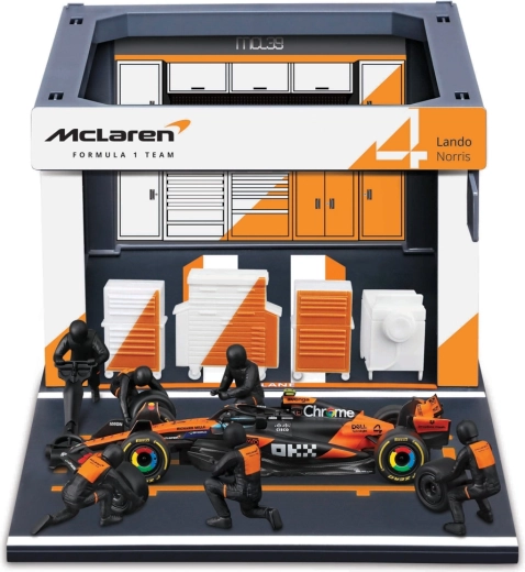 Bburago Formula Racing F1 Pit Pass-sæt McLaren Team MCL39 2025 Lando Norris 1:43