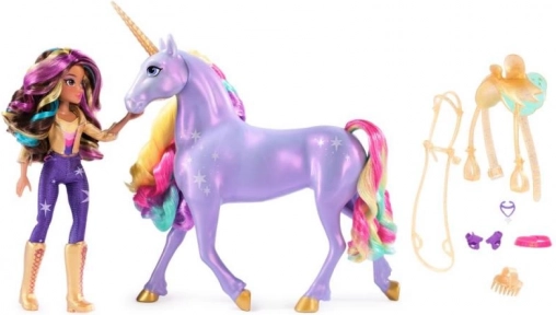 Unicorn Academy lysende enhjørning Wildstar med dukken Sofie