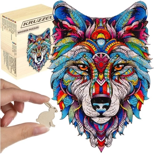 Træpuslespil KRUZZEL – ulv 170 brikker