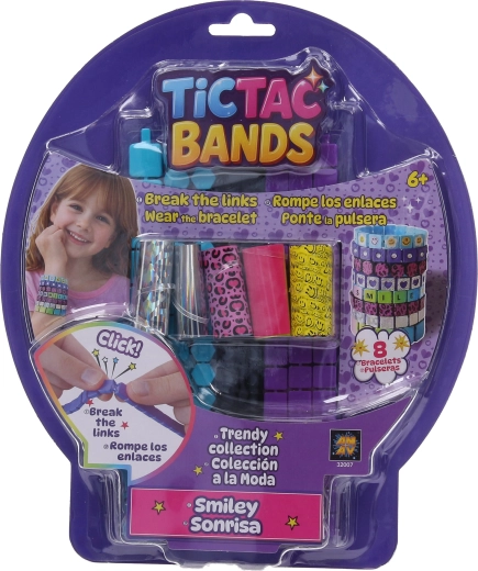 Tictac Bands-sæt til fremstilling af armbånd med smileys - 8 stk.