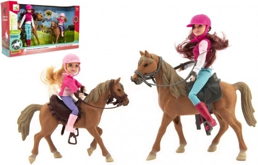 Sæt Jockeys med heste Leg Sammen