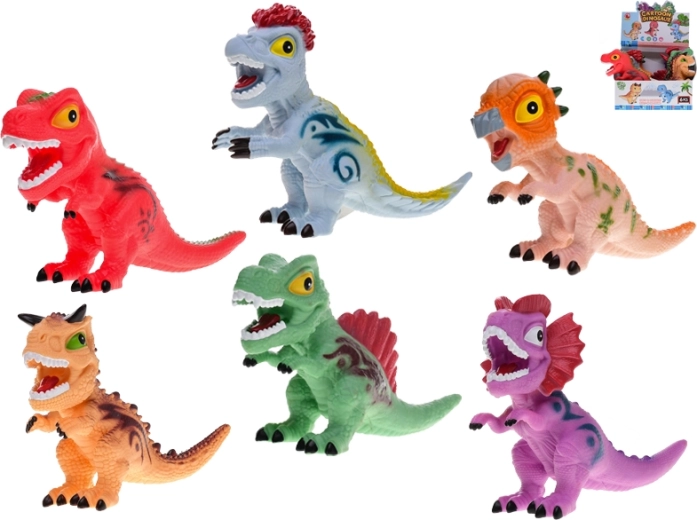 Farverig pivelydende dinosaur 22,5 cm