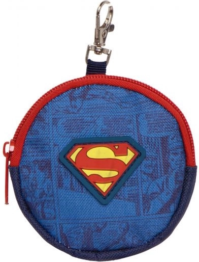 Rund Superman-møntpung 9 × 9 × 2 cm