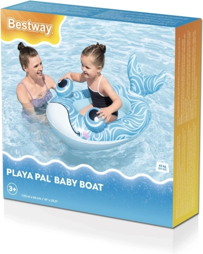 Oppustelig børnebåd hval 105 × 65 cm BESTWAY