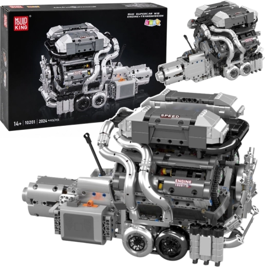 Tekniske konstruktionsklodser – V8-motor med gearkasse (2024 dele)