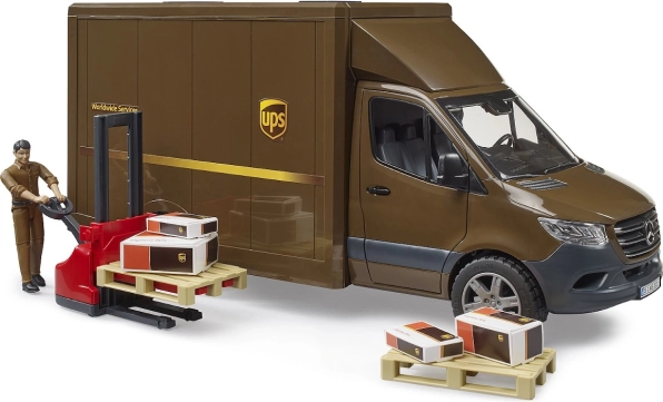 UPS Delivery Bruder MB Sprinter med figur og tilbehør