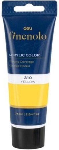 Akrylmaling lysegul 75 ml