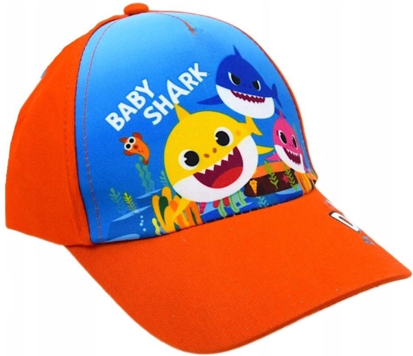 Orange børne-kasket Baby Shark