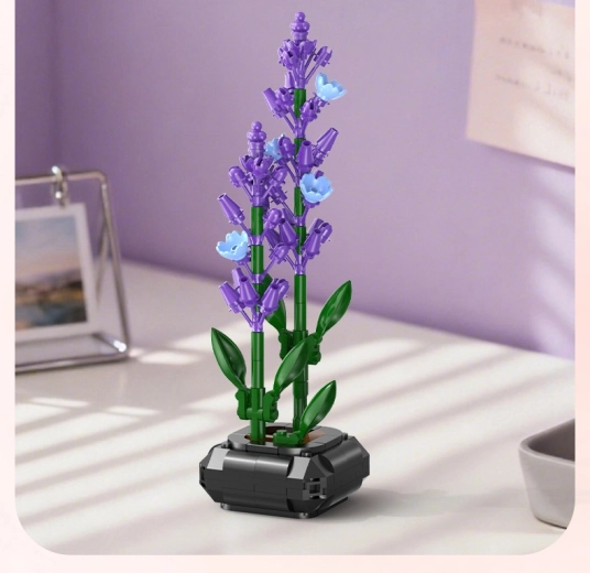 Realistisk lavendel som designdekoration