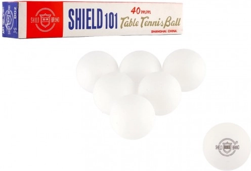 Sømfri bordtennisbolde Shield 40 mm, 6 stk. – Hvide