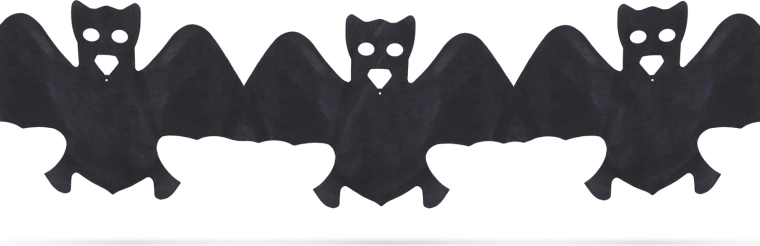 Halloween-papirguirlande med flagermus 3 m