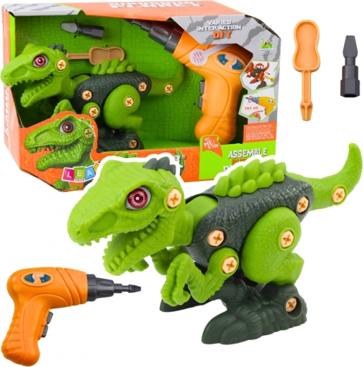 Grøn DIY dinosaur med boremaskine