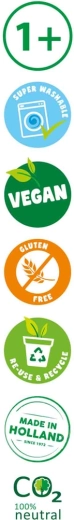 Vegansk, nem at vaske af og skånsom