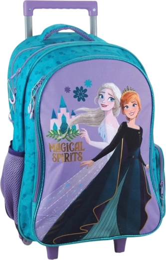 Skolerygsæk på hjul Frozen Magical Spirits, turkis