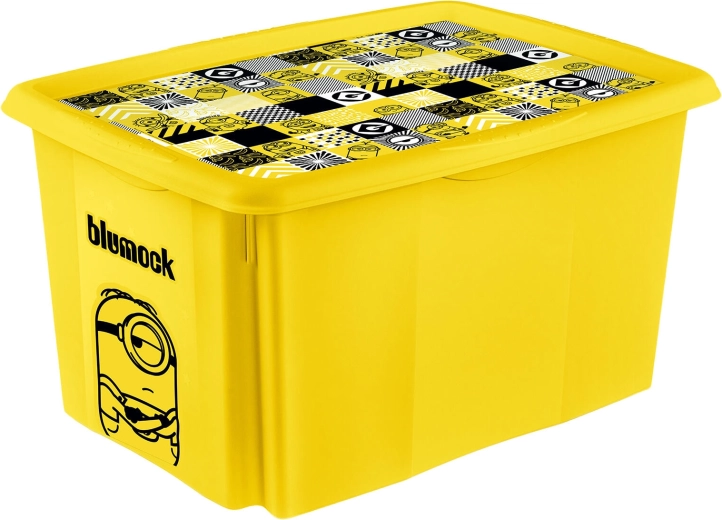 Opbevaringskasse Minions med låg 45 l