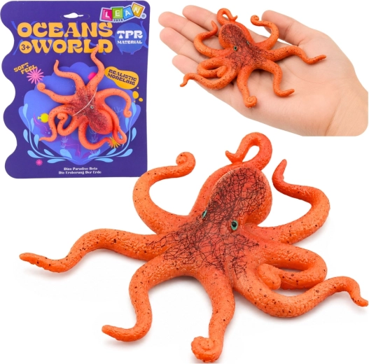 Realistisk gummifigur af en blæksprutte 12 cm