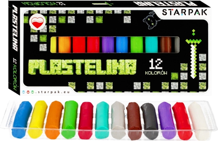 Plastelinsæt Pixel – 12 farver