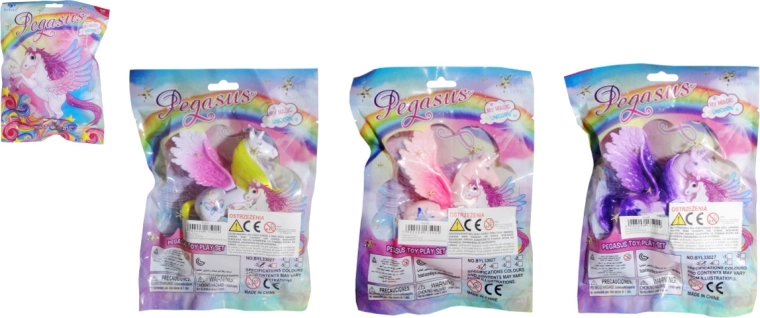 Plastik-enhjørning med kam - 1 stk.