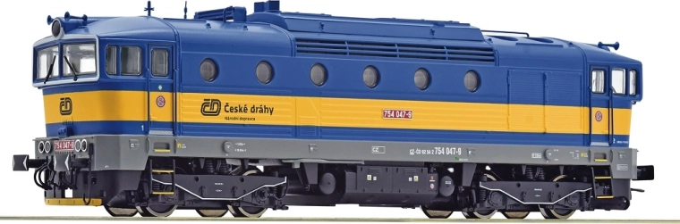 Roco diesellokomotiv ČD serie 754 047-9 Brejlovec H0 digital med lyd