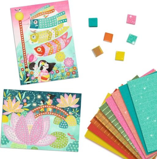 Strålende mosaikker med glimmer