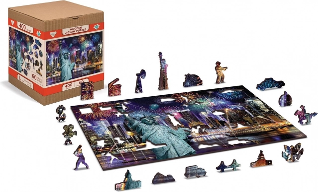 Træpuslespil New York om natten