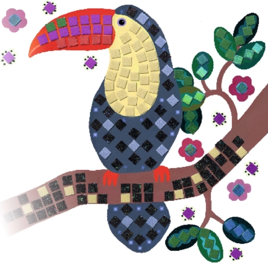 Farverige fuglemotiver