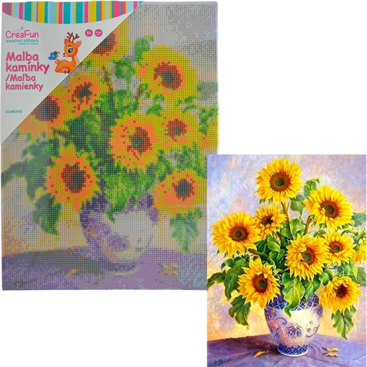 Diamantmaling Solsikker 30 × 40 cm