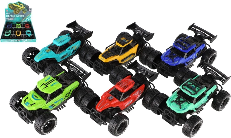 Off-road terrænbil med svinghjul 11 × 16 cm (6 stk. i boks)