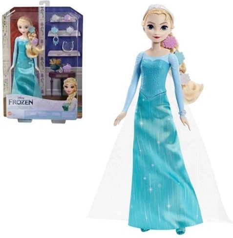 Disney Frozen Elsa-dukke med hårtilbehør
